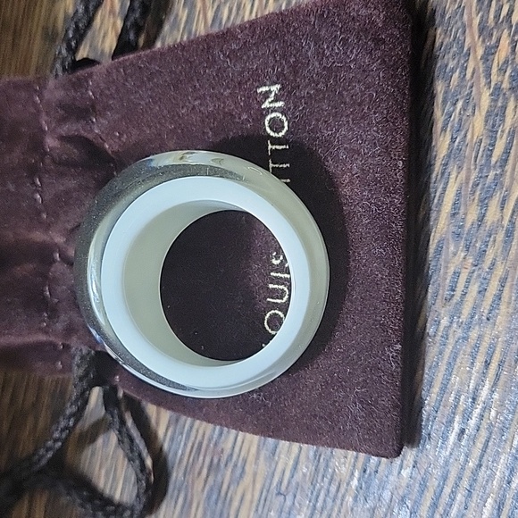 LOUIS VUITTON MONOGRAM RESIN CLEAR INCLUSION RING - Picture 2 of 4